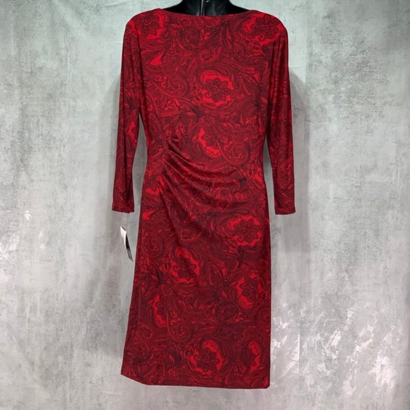 Lauren Ralph Lauren Parlor Red/Black Paisley Print - Picture 4 of 11